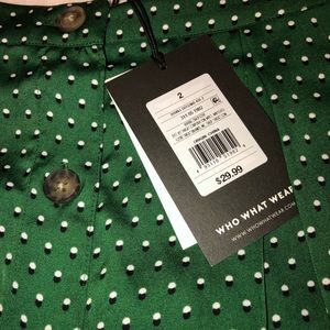 NWT. Green polka dot maxi skirt